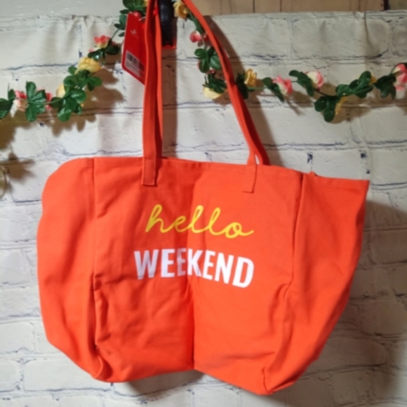 WordPrint Large Totebag Orange - Picture 1 of 16
